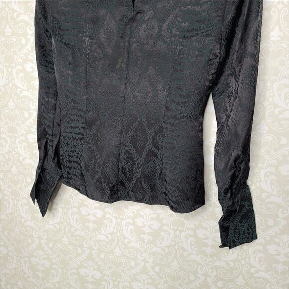INC International Concepts NWT Snake Print Jacquard Blouse Size XS - Picture 9 of 11